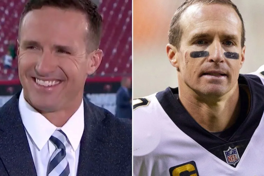 drew brees makes his nbc debut, internet amazed by his new hair