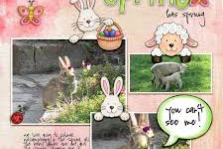 scrapbooking egg hunt spring has sprung