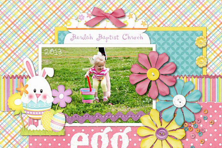 scrapbooking egg hunt spring has sprung