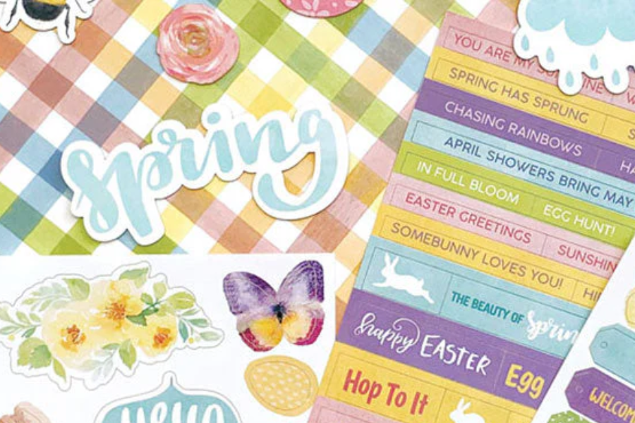 scrapbooking egg hunt spring has sprung